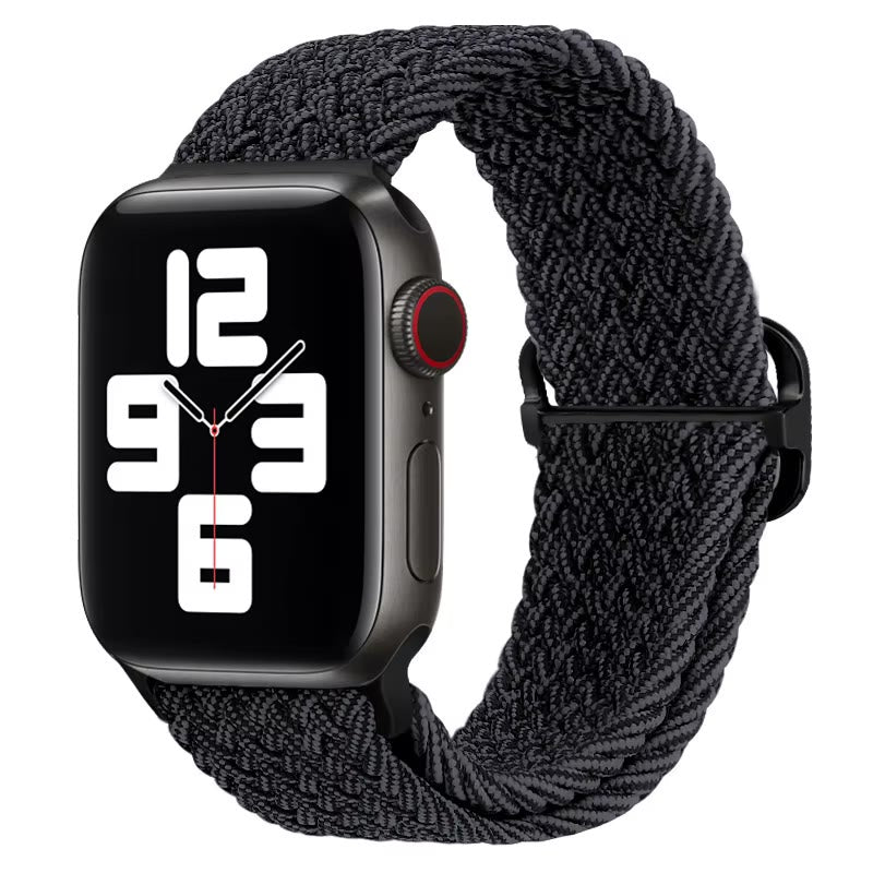 Apple Watch Nylon Double Braid Armband – Schwarz/Grau
