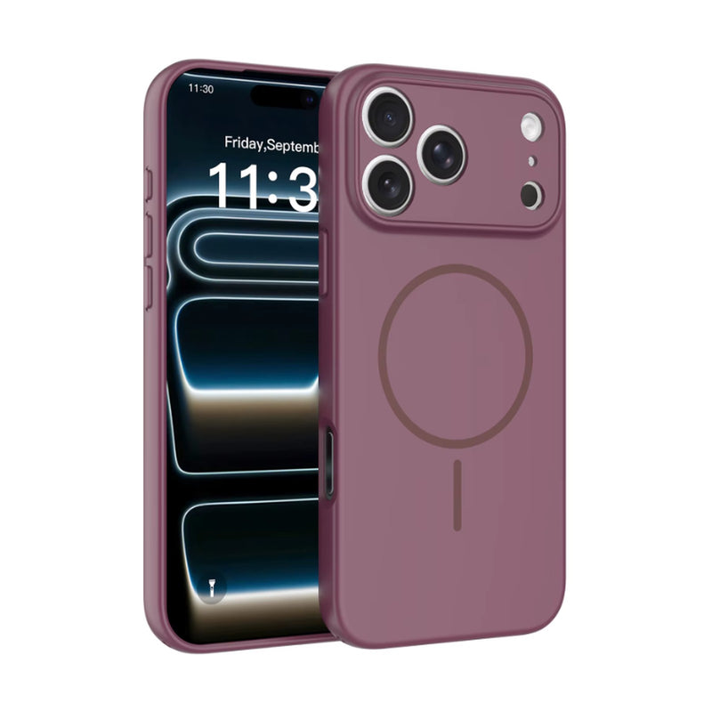 Skin-Feel MagSafe Case – Burgundy